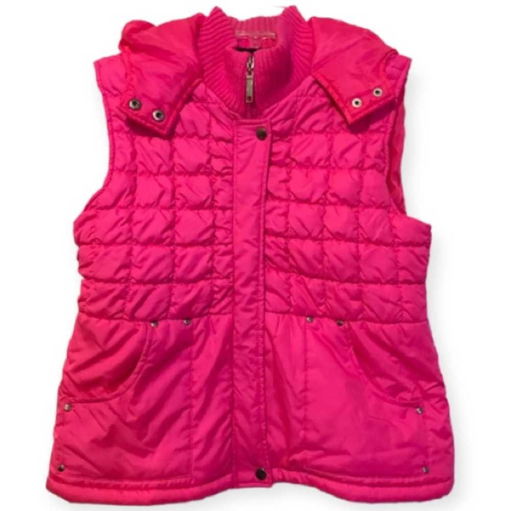 Deb Vest Girl Pink pockets Front zipper Hoodie size:XL